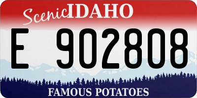 ID license plate E902808