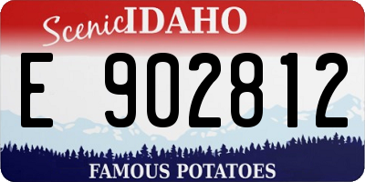ID license plate E902812