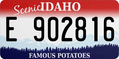 ID license plate E902816