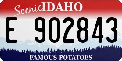 ID license plate E902843