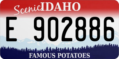ID license plate E902886