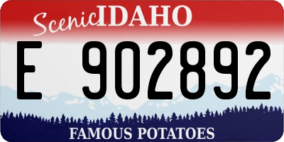 ID license plate E902892