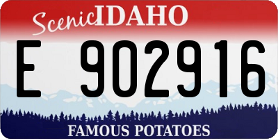 ID license plate E902916