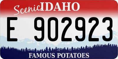 ID license plate E902923
