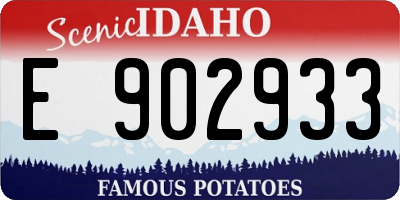 ID license plate E902933