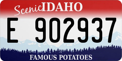 ID license plate E902937