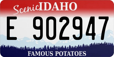 ID license plate E902947