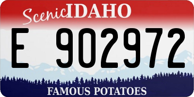 ID license plate E902972