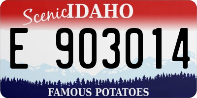 ID license plate E903014