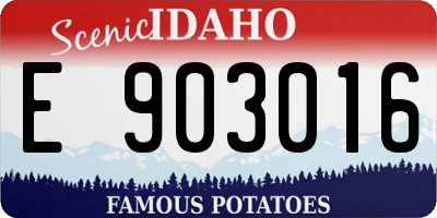 ID license plate E903016