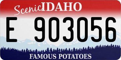 ID license plate E903056