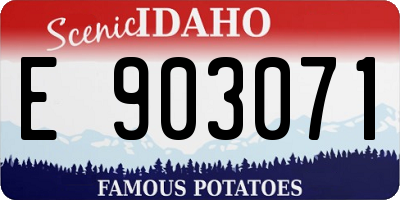 ID license plate E903071