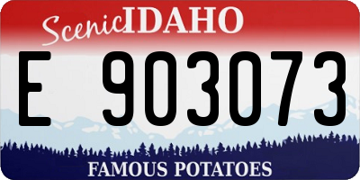 ID license plate E903073