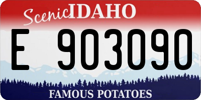 ID license plate E903090