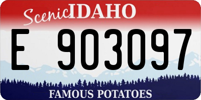 ID license plate E903097