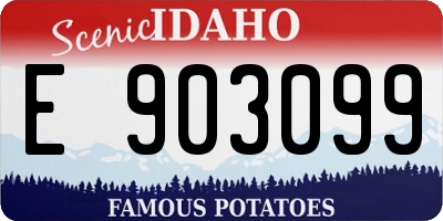 ID license plate E903099