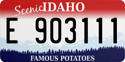 ID license plate E903111