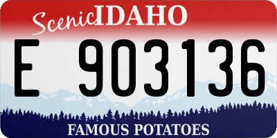 ID license plate E903136