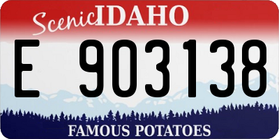 ID license plate E903138