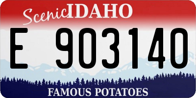 ID license plate E903140