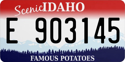 ID license plate E903145
