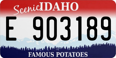 ID license plate E903189