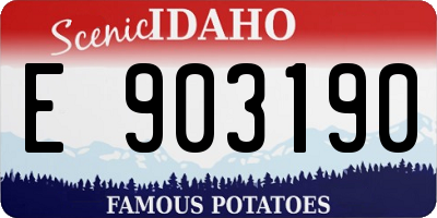 ID license plate E903190