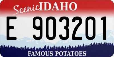 ID license plate E903201