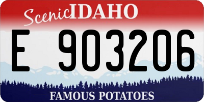 ID license plate E903206
