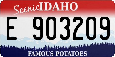 ID license plate E903209