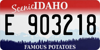 ID license plate E903218