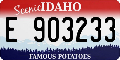 ID license plate E903233