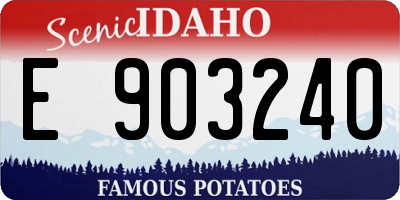 ID license plate E903240