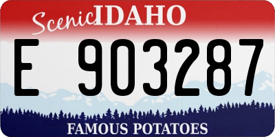 ID license plate E903287