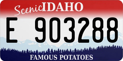 ID license plate E903288