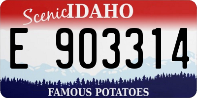 ID license plate E903314