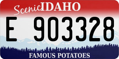 ID license plate E903328