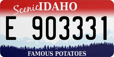 ID license plate E903331