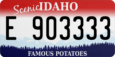 ID license plate E903333