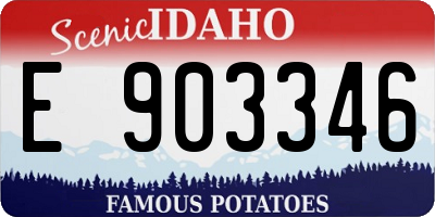ID license plate E903346