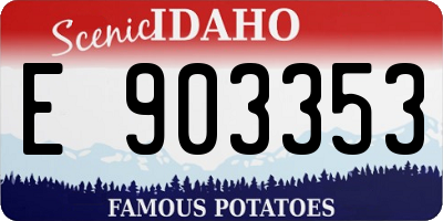 ID license plate E903353