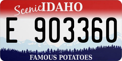 ID license plate E903360