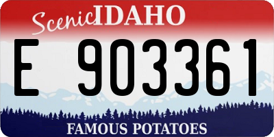 ID license plate E903361