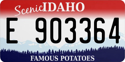 ID license plate E903364