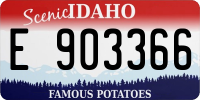 ID license plate E903366