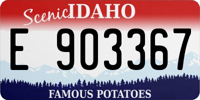 ID license plate E903367