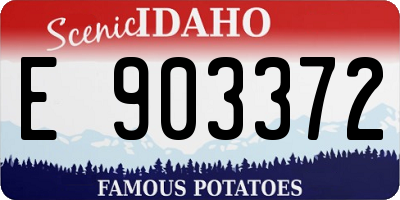 ID license plate E903372