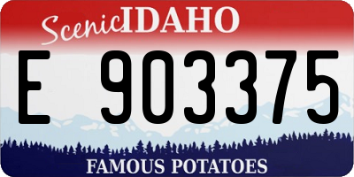 ID license plate E903375