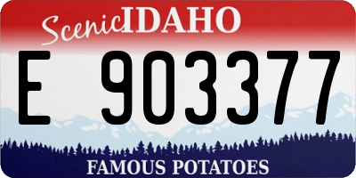 ID license plate E903377
