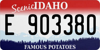 ID license plate E903380